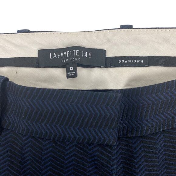 Lafayette 148 NY Downtown Chevron textured Trouser size 12 - Picture 4 of 7